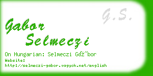 gabor selmeczi business card